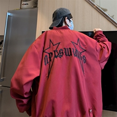 A702-P60潮牌宽松机能棒球服外套美式复古字母刺绣飞行员夹克男，男装夹克，星座512-6