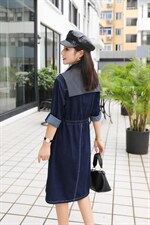 牛仔连衣裙加小外搭，女装连衣裙，菲雪妮