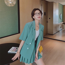 档口现货爆款西装套装新增白色白底图zb011-892p110k168，女装西装，Mushroom