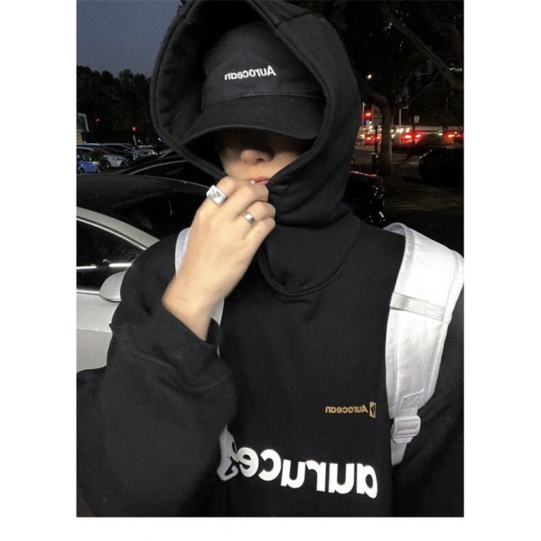 时尚印花连帽卫衣男女加绒加厚秋冬款宽松oversize美式外套上衣男,女装短外套,四季星座505