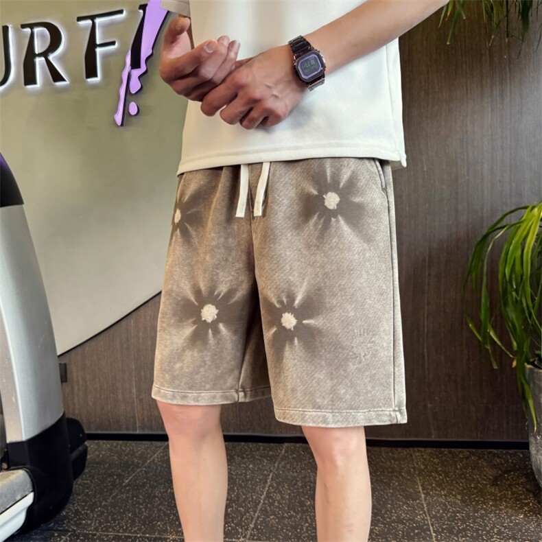 DK353P5878小伙风店主风扎染工装休闲短裤百搭五分裤男,男装牛仔裤,电商B340