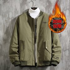 冬季新款余文乐同款棒球服棉衣男飞行员夹克加厚6025-j9011-p100，男装棉衣，星座311A