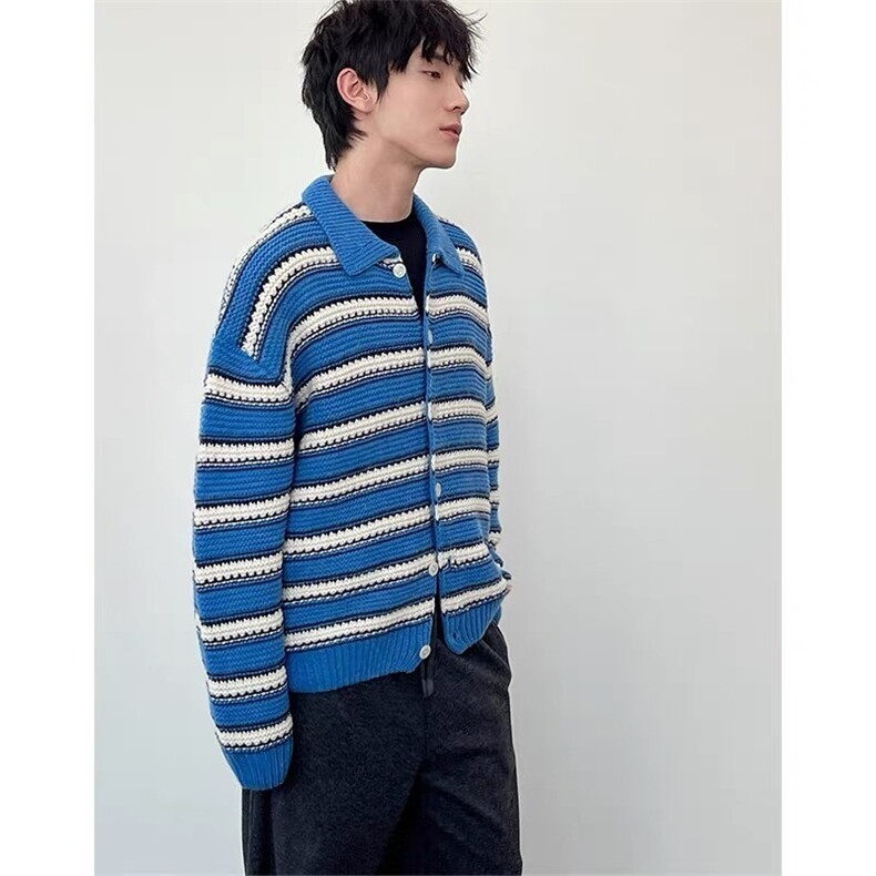 D680-P57原宿ins日系气质开衫毛衣百搭时尚新款流行慵懒潮流,男装针织衫/毛衣,电商B323A