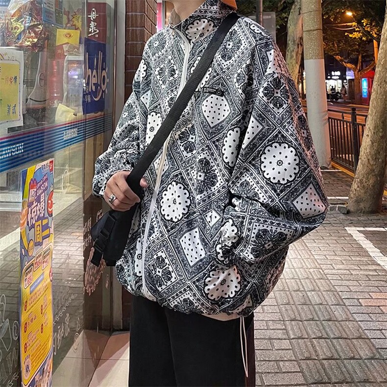 夹克拉链门襟潮流潮休闲慵懒立领宽松青春流行秋季长袖男新款外穿,男装夹克,星座1210-1