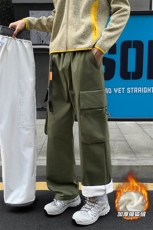 冬季加厚银狐绒冲锋裤男女同款宽松休闲裤K1229J加绒-特P45控78，男装卫衣，电商A001