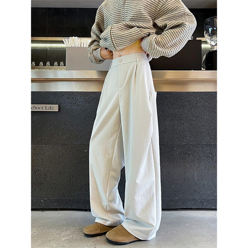 休闲西裤秋冬宽松垂感休闲裤男秋冬潮流休闲宽松设计感裤子特P45，男装西裤，电商B319