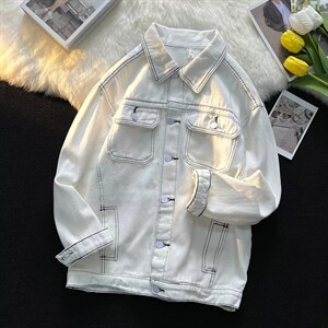 牛仔外套男早秋工装上衣服潮高级感春秋新款复古夹克 W4901-P65图片