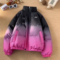 XZ230-1MY58平铺简约情侣轻奢风扎染渐变休闲立领面包服P128控158，鞋类箱包手腕包，星座230-1