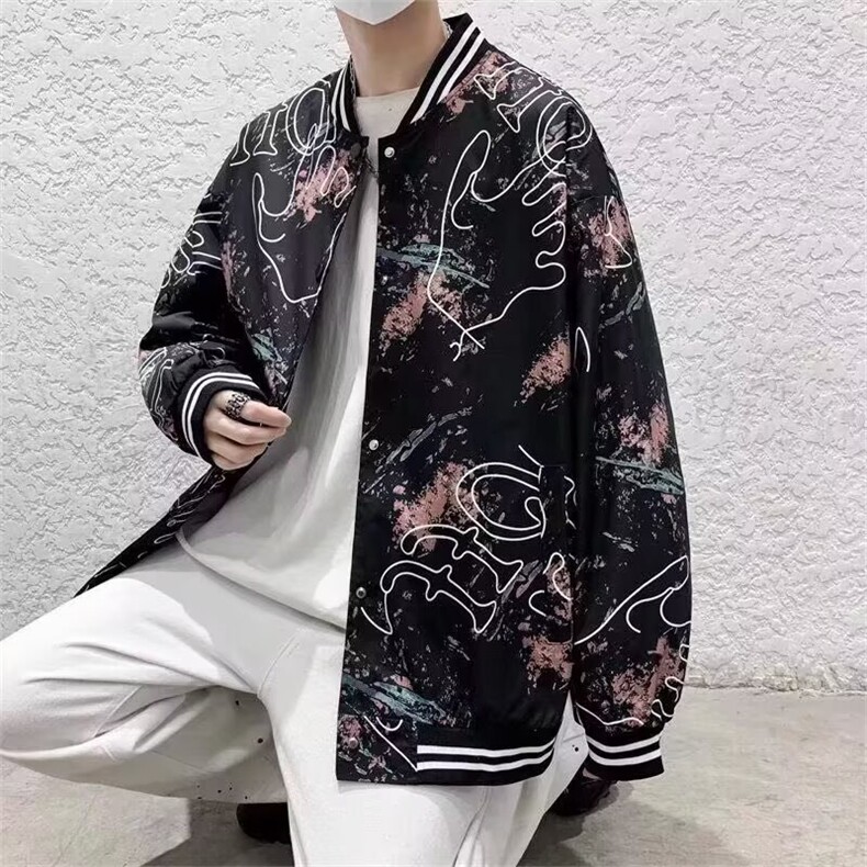 春秋季外套男韩版潮流棒球服修身夹克褂子帅气春秋款上衣休闲男装,男装夹克,星座506A