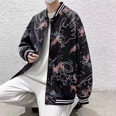 春秋季外套男韩版潮流棒球服修身夹克褂子帅气春秋款上衣休闲男装，男装夹克，星座506A