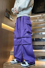 8XL-M刺绣冲锋裤男款大码春秋户外机能登山裤直筒阔腿裤KZ020P50，男装休闲裤，电商B312