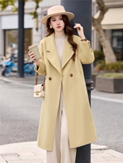 现货手工缝制冬季保暖新款时尚气质通列舒适街头大西装双面呢大衣，女装双面呢大衣，丽美静依