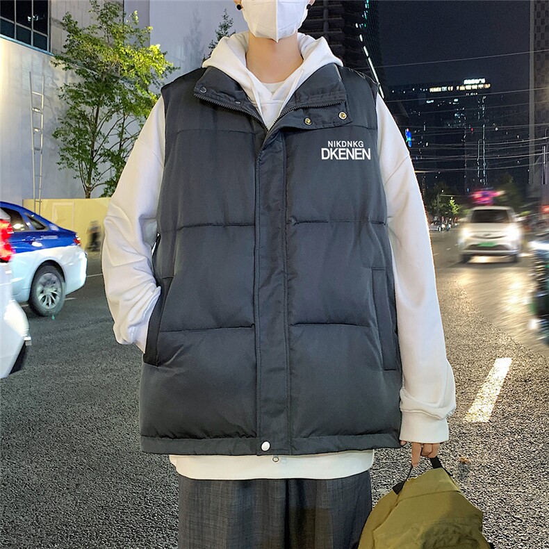 夜景50新标时尚字母印花宽松保暖羽绒马甲A247-MJ617P115控158,男装背心/马甲,电商A247