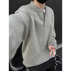 现货高品质数据款亨利领套头毛衣针织衫打底衫M607-P45特，男装针织衫/毛衣，星座1212