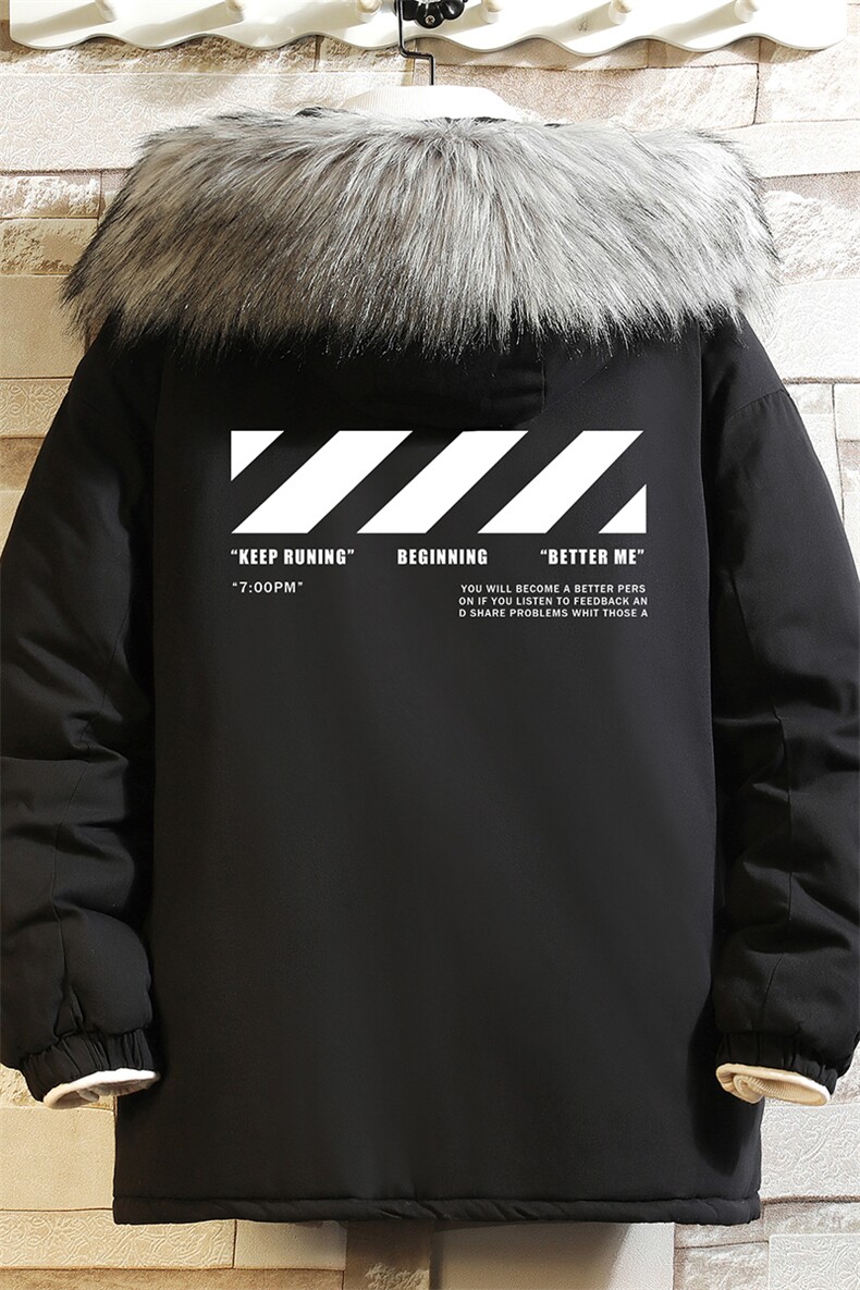 MM48128-P130冬季大毛领衣男士大码加厚袄男服砖墙,男装棉衣,电商A040A