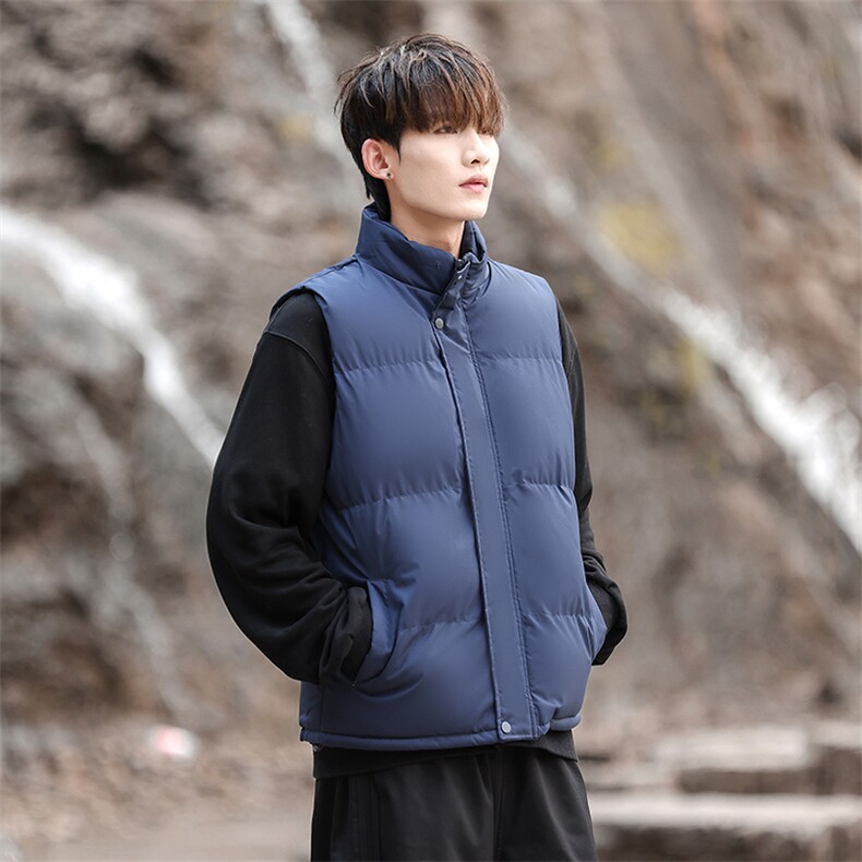 加厚立领冬季男士棉马甲潮流休闲纯色棉背心大码A266-MJ204-P30，男装背心/马甲，电商A266