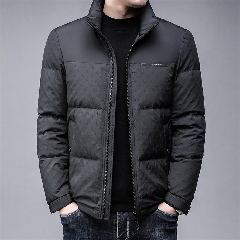 B8016主推90白鸭绒商务时尚休闲简约冬季厚款中年男士羽绒服图片