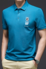 时尚纯棉短袖T恤男薄款翻领POLO衫绣标夏季中年男士休闲百搭体恤，男装T恤，电商B212（原钱塘6029）