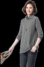 2021春秋新款打底加绒高领保暖3119，女装卫衣/绒衫，秋牧寒烟