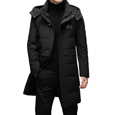 冬装90%白鸭绒羽绒服长款连帽休闲保暖羽绒服外套男装ZG2943-P410，男装羽绒服，电商B212（原钱塘6029）