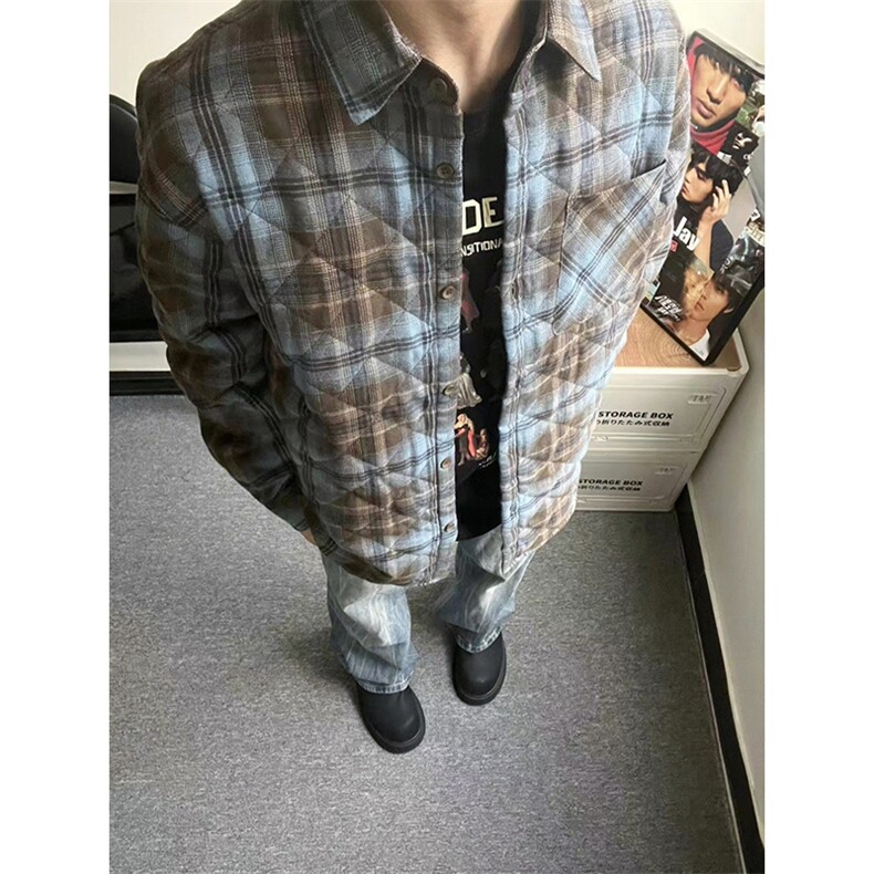 特P60 无差价冬季百搭绵服外套工装棉衣-HY8520 港风内景图片