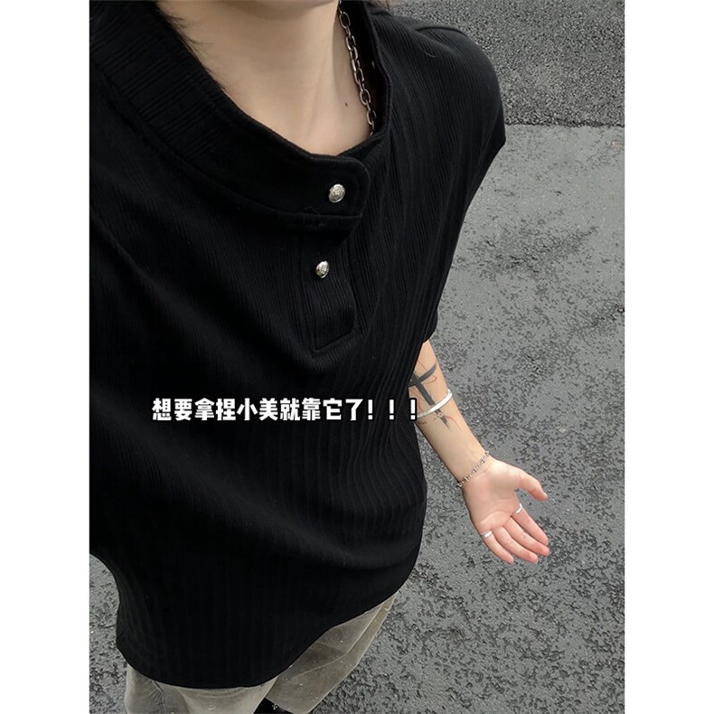 肌理感竖条纹透气短袖T恤男夏季潮牌痞帅设计感宽松抗皱半袖体恤,男装T恤,电商A003