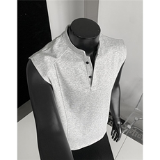 主推款夏季POLO衫正肩拼接男装无袖T恤夏装坎肩背心上衣S432-特28，男装背心/马甲，电商A233-1