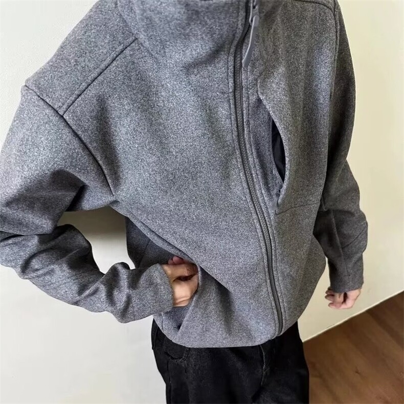 【001】秋冬扎染水洗做旧卫衣男女休闲外套夹克A079-JK8102-P76,男装夹克,电商A079