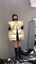 冬装木耳边羽绒马甲，女装马甲，后来伽