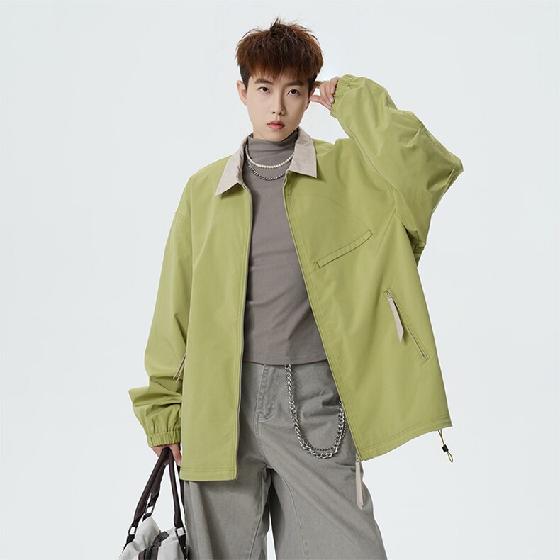 2026春季新款现货拼色衬衫领夹克男纯色外套DSA157B-JK7937-特P63,男装夹克,电商A157B