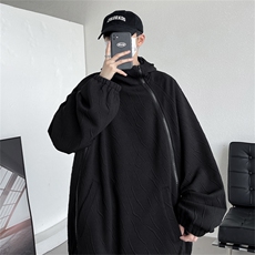 WY8126/P65秋装新款冲锋卫衣男款oversize潮牌美式高街重磅拉链，男装卫衣，电商A141