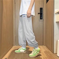 男春季潮流时尚休闲长裤贴标束脚哈伦裤B3881P32，男装休闲裤，星座1116-2