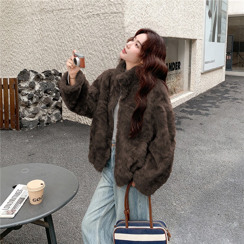 冬装新款数据款花狐貂皮毛一体外套2146P215K358,女装皮草,2C219