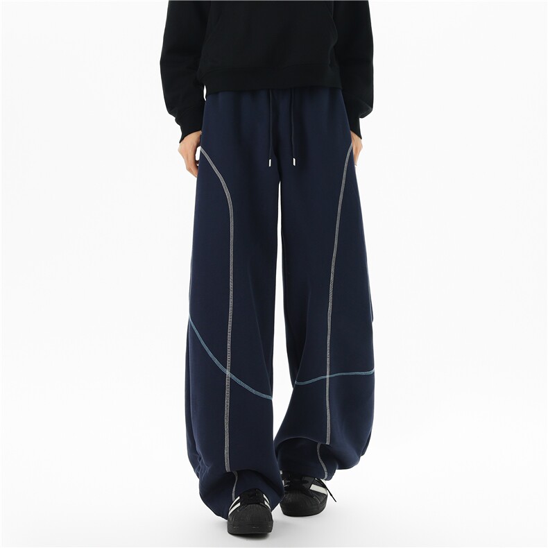 秋季新款美式彩色明线设计感百搭休闲卫裤B315-K25857-特p40控78，男装休闲裤，电商B315