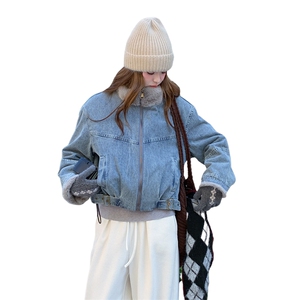 现货主推牛仔派克服加厚毛毛内胆外套2B142-1835#P225-K300图片