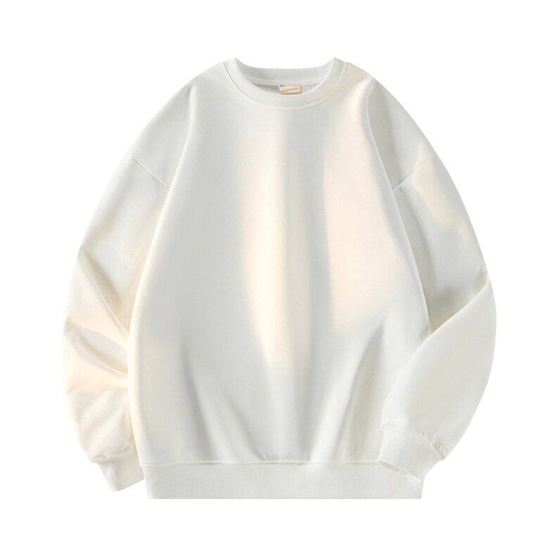 抖音得物重工品460克全棉重磅同底同色粗矿纹理美式纯色圆领卫衣，男装卫衣，电商A486-1