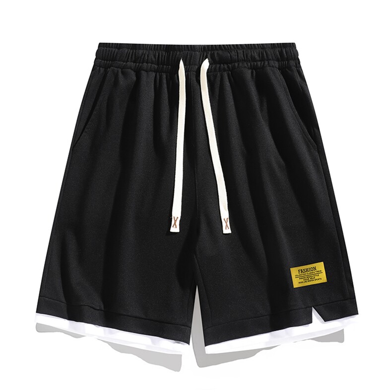 织唛标短裤宽松日系白底男百搭五分裤运动短裤CK2410RK01-P30控48图片