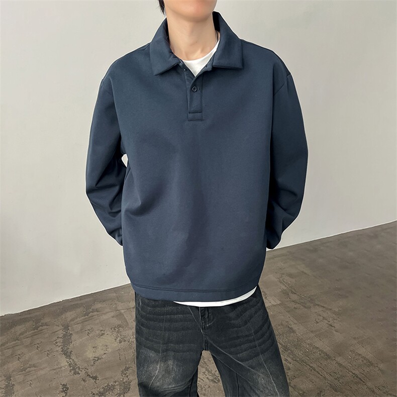 2025秋季新款polo领长袖翻领卫衣男休闲宽松上衣-A2278TP50控89图片