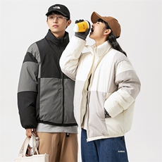 2026冬季新款男装日系潮牌撞色宽松休闲棉服加厚外套MY370-F149，男装棉衣，电商A101（原外27）