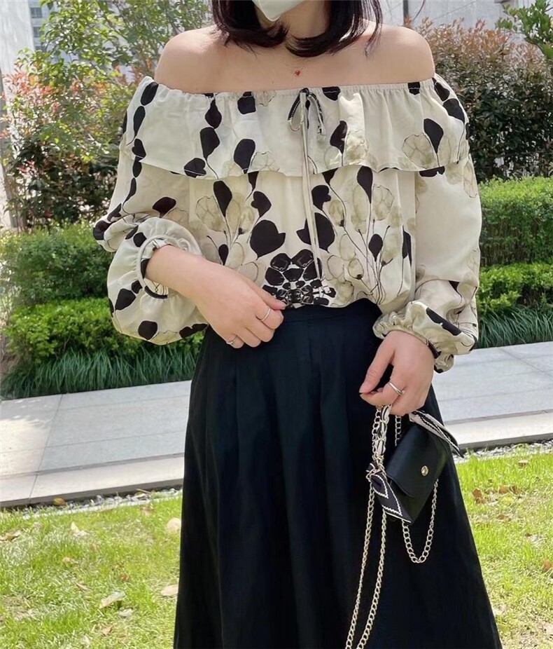 女人味一字肩小衫，其它，麦缇诺