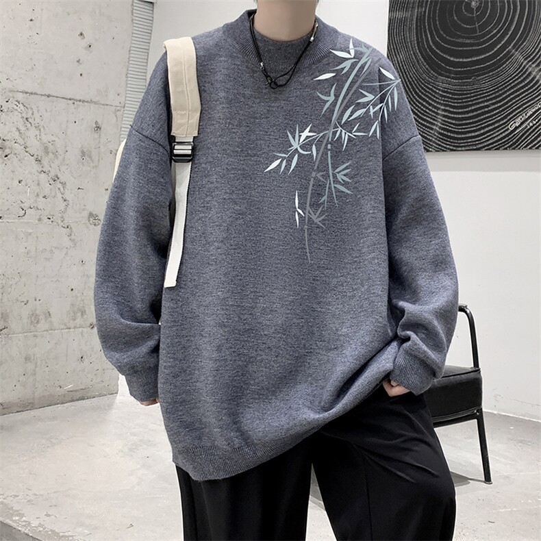 半高领毛衣男大码胖子针织衫毛线衣M18393-P45加绒款-P65,男装针织衫/毛衣,电商A040