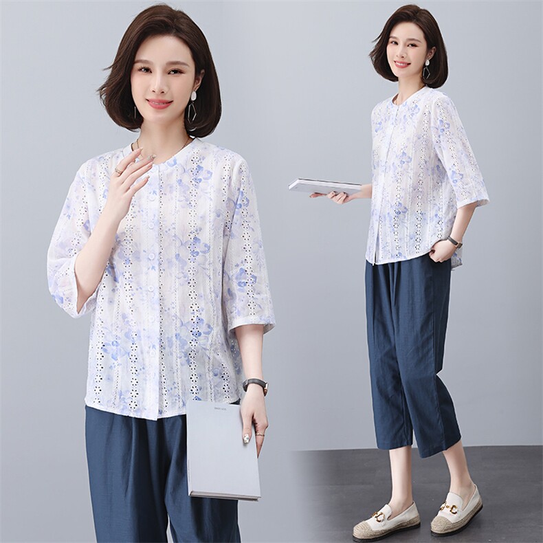 新中式国风盘扣衬衫女士2025春季新款衬衣气质修身上衣，女装大码女装，奕阳依阁