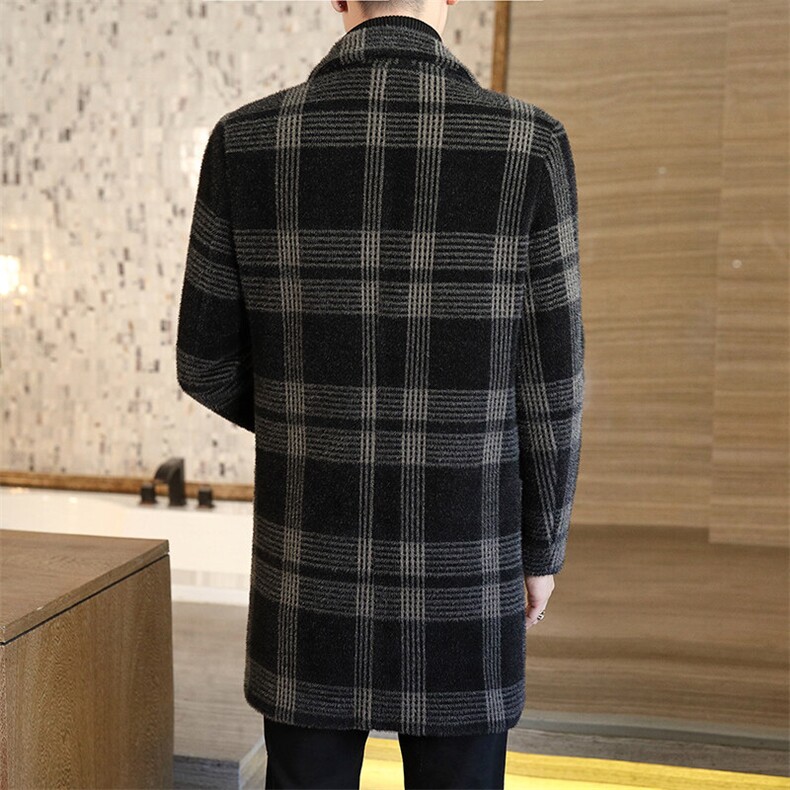 高品质秋冬新款潮流韩版毛呢大衣中长休闲风衣外套男N72P180控268,男装风衣,电商B226-2（原B217-2）