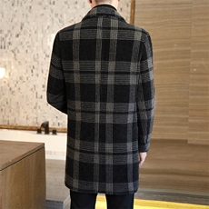 高品质秋冬新款潮流韩版毛呢大衣中长休闲风衣外套男N72P180控268，男装风衣，电商B226-2（原B217-2）