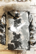 MC49111-P135大毛领迷彩棉衣男大码加厚棉服男棉袄子砖墙挂拍，男装棉衣，电商A040A