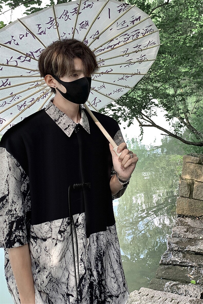新中式套装TZ77797特P51衬衫CS77798特P33DK77055特P18套装控108,男装休闲套装,星座227-7