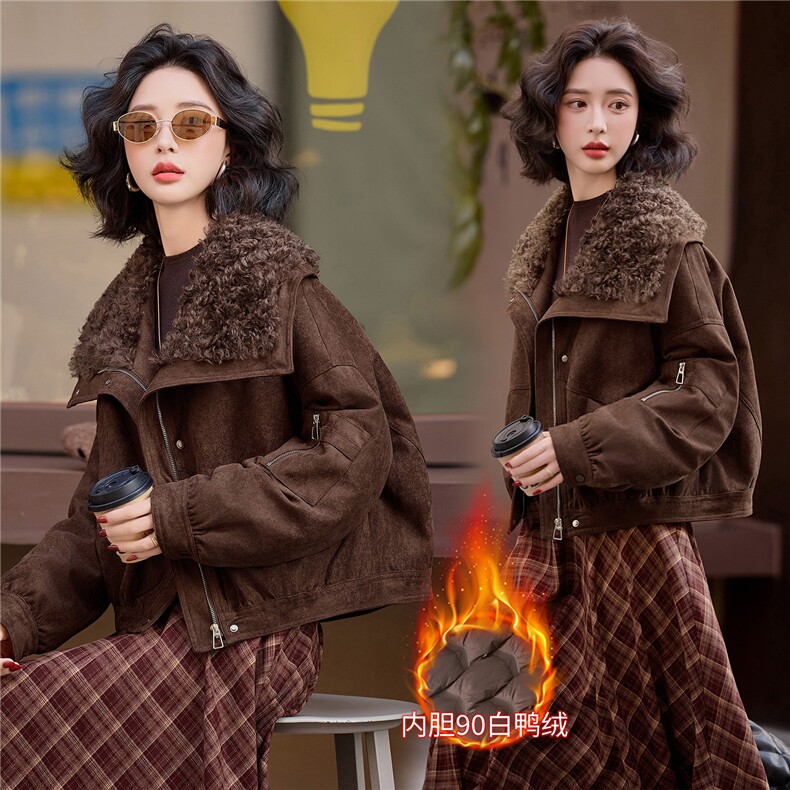 BAO款新增颜色2025冬季新款大毛领拼接90绒羽绒服女外套,女装羽绒服,美沁