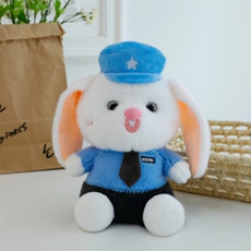 小芊伊毛绒玩具 交警兔子（欧貂绒