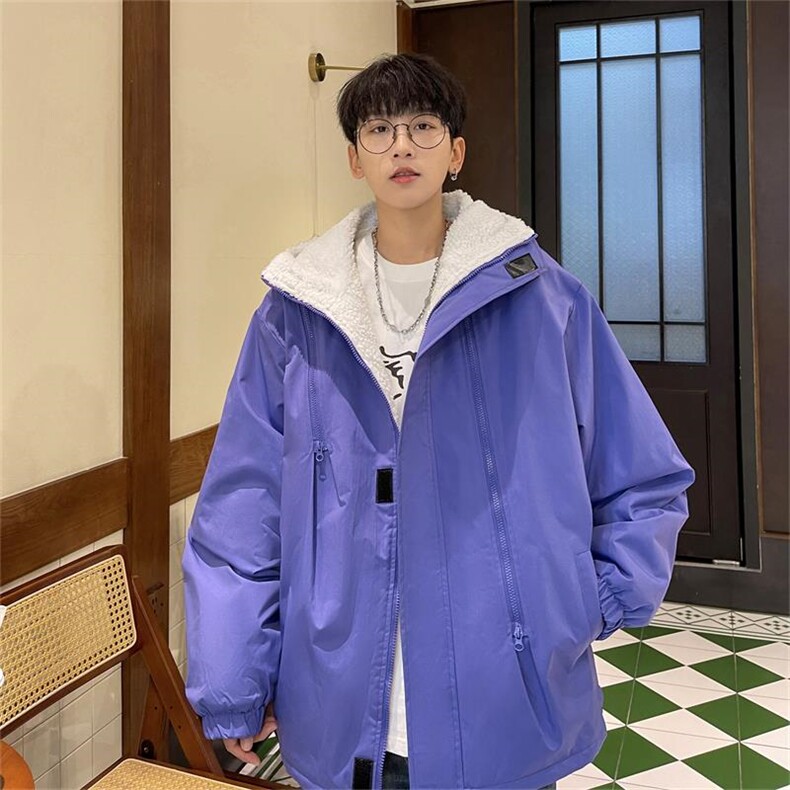 三防多拉链户外冲锋衣内里600克仿兔毛潮牌棉衣XZ301AY02P118,男装棉衣,星座301A
