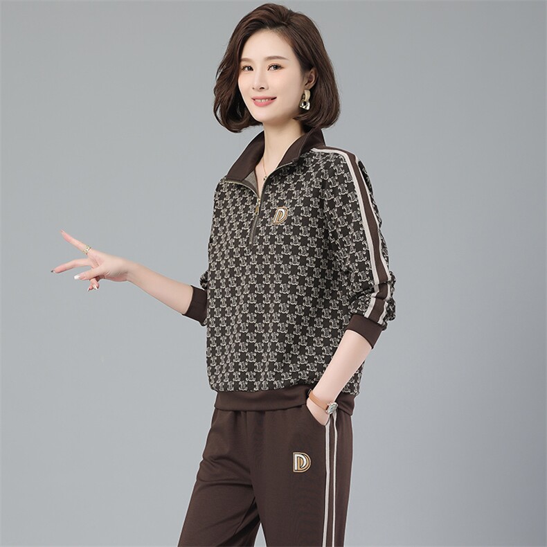 时尚小立领个性卫衣套装春季新款显瘦休闲女装,女装卫衣/绒衫,阿丹